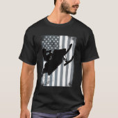 Sneeuwscooter Amerikaanse vlag Snocross USA Ride S T-shirt (Voorkant)
