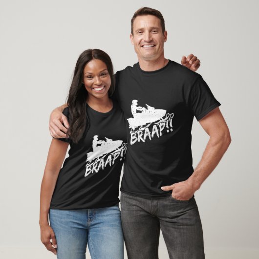 Sneeuwscooter Braap Grappige Motor Sled Snowmobili T-shirt (Unisex)