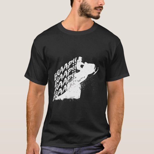 Sneeuwscooter Braap Wintermotor Sled Sneeuw Outdoo T-shirt (Voorkant)