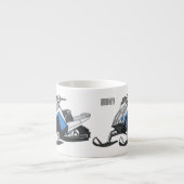 Sneeuwscooter cartoon illustratie espresso kop (Voorkant)