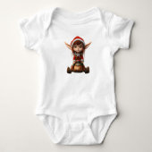 Sneeuwscooter Christmas Elf Baby Bodysuit (Voorkant)