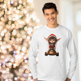 Sneeuwscooter Christmas Elf Mannen T-shirt