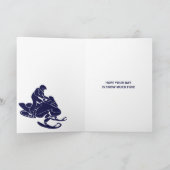 Sneeuwscooter en bergen Aangepaste boodschap Kaart (Binnen)