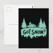 Sneeuwscooter - Got Snow Funny Snowmobiling Briefkaart (Voorkant / Achterkant)
