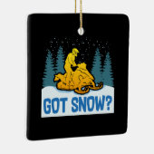 Sneeuwscooter - Got Snow Funny Snowmobiling Keramisch Ornament (Rechts)