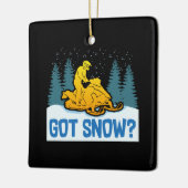 Sneeuwscooter - Got Snow Funny Snowmobiling Keramisch Ornament (Links)