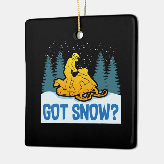 Sneeuwscooter - Got Snow Funny Snowmobiling Keramisch Ornament (Links)