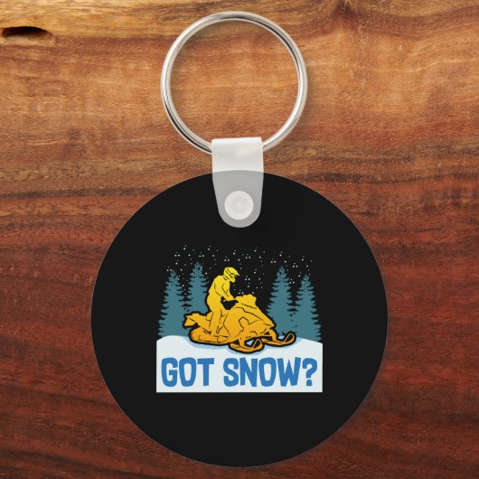 Sneeuwscooter - Got Snow Funny Snowmobiling Sleutelhanger (Voorkant)