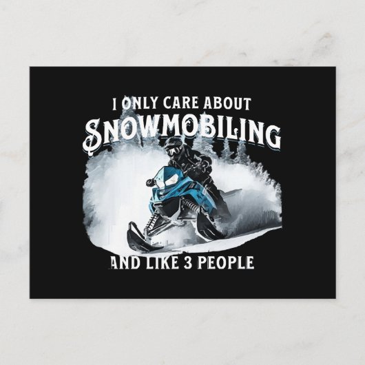 Sneeuwscooter Grappige sneeuwscooter Briefkaart (Voorkant)