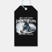 Sneeuwscooter grappige sneeuwscooter cadeaulabel (Achterkant)