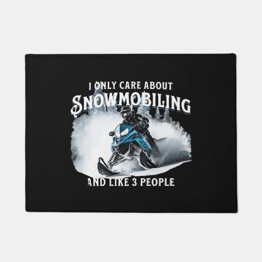 Sneeuwscooter grappige sneeuwscooter deurmat (Voorkant)