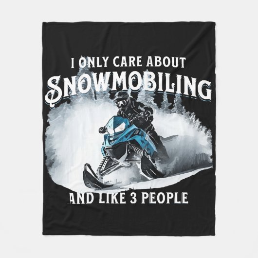 Sneeuwscooter grappige sneeuwscooter fleece deken (Voorkant)