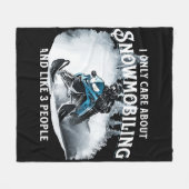 Sneeuwscooter grappige sneeuwscooter fleece deken (Voorkant (Horizontaal))