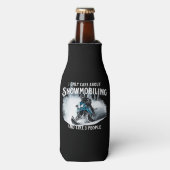 Sneeuwscooter grappige sneeuwscooter flesjeskoeler (Fles Voorkant)