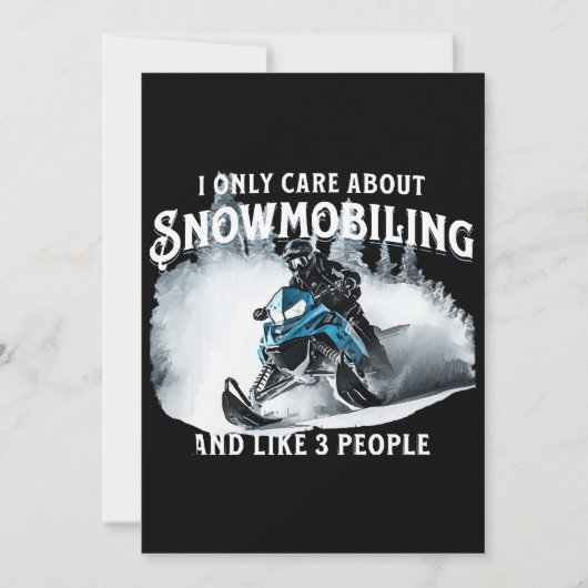 Sneeuwscooter grappige sneeuwscooter kaart (Voorkant)