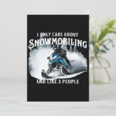 Sneeuwscooter grappige sneeuwscooter kaart (Staand voorkant)
