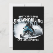 Sneeuwscooter grappige sneeuwscooter kaart (Achterkant)