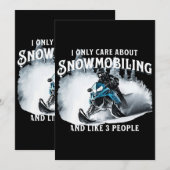 Sneeuwscooter grappige sneeuwscooter kaart (Voorkant / Achterkant)