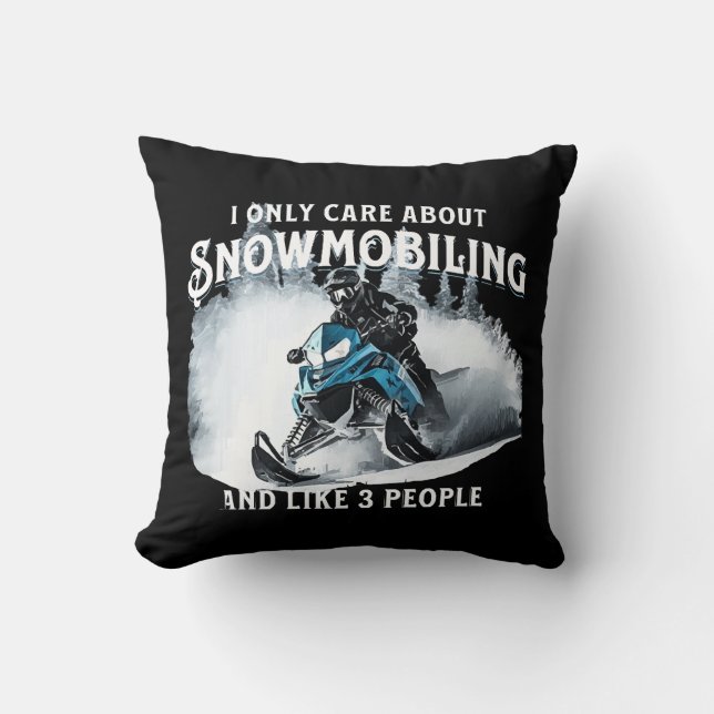 Sneeuwscooter grappige sneeuwscooter  kussen (Voorkant)