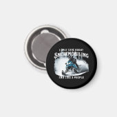 Sneeuwscooter grappige sneeuwscooter magneet (Voorkant / Achterkant)