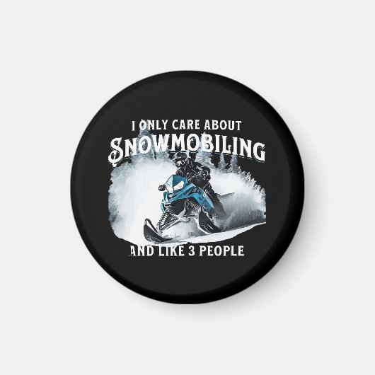 Sneeuwscooter grappige sneeuwscooter magneet (Voorkant)