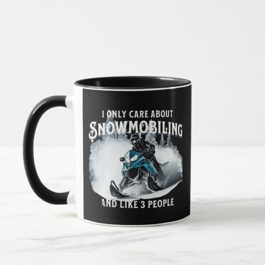 Sneeuwscooter grappige sneeuwscooter mok (Links)