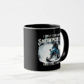 Sneeuwscooter grappige sneeuwscooter mok (Voorkant rechts)