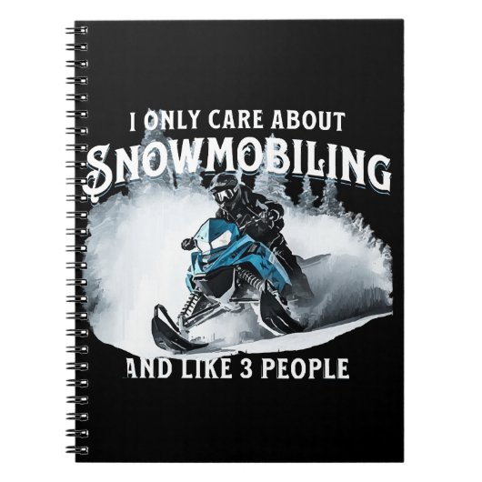 Sneeuwscooter grappige sneeuwscooter  notitieboek (Voorkant)