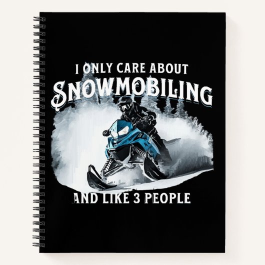Sneeuwscooter grappige sneeuwscooter notitieboek (Voorkant)