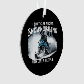 Sneeuwscooter grappige sneeuwscooter ornament (voorkant)
