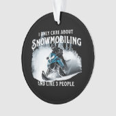 Sneeuwscooter grappige sneeuwscooter ornament (voorkant)
