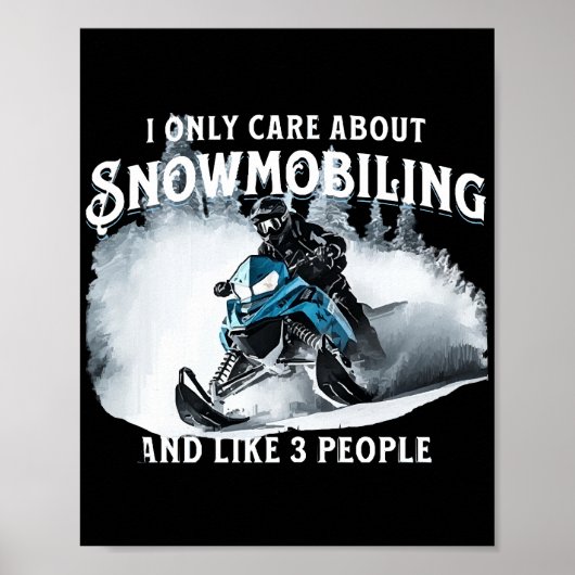 Sneeuwscooter grappige sneeuwscooter poster (Voorkant)