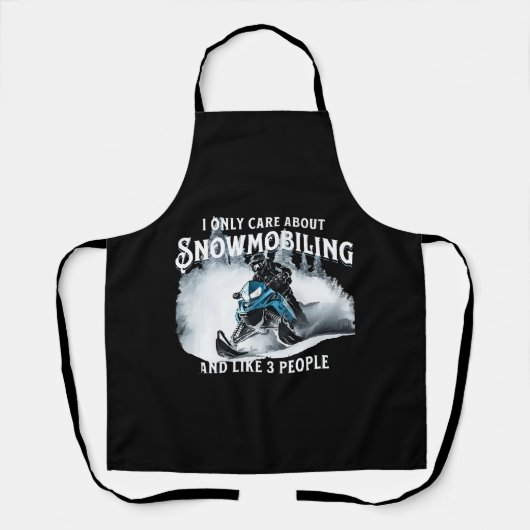 Sneeuwscooter grappige sneeuwscooter schort (Voorkant)