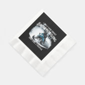 Sneeuwscooter Grappige sneeuwscooter Servet (Hoek)