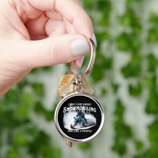 Sneeuwscooter Grappige sneeuwscooter Sleutelhanger (Hand)