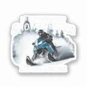 Sneeuwscooter Grappige sneeuwscooter Sticker (Voorkant)