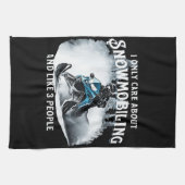 Sneeuwscooter Grappige sneeuwscooter Theedoek (Horizontaal)