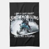 Sneeuwscooter Grappige sneeuwscooter Theedoek (Verticaal)