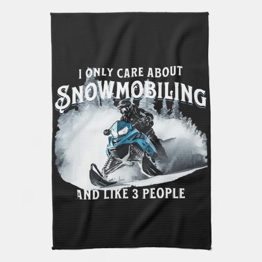 Sneeuwscooter Grappige sneeuwscooter Theedoek (Verticaal)