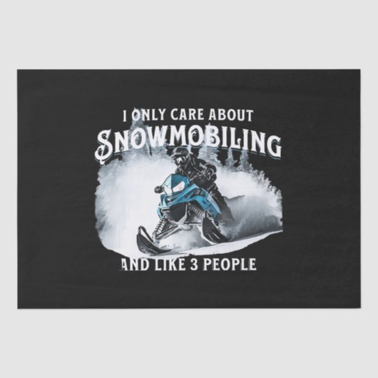 Sneeuwscooter grappige sneeuwscooter tissuepapier (Voorkant)