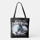 Sneeuwscooter grappige sneeuwscooter  tote bag (Achterkant)