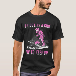 Sneeuwscooter Hoodie Girl's Snowmobiling Gift Idee T-shirt