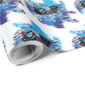 Sneeuwscooter in de sneeuw cadeaupapier (Rol Hoek)