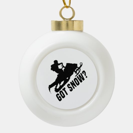 Sneeuwscooter - Kreeg Sneeuwscooter Geschenken Keramische Bal Ornament (Voorkant)