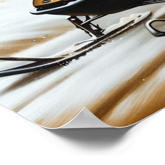 sneeuwscooter Poster (Hoek)