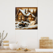 sneeuwscooter Poster (Keuken)