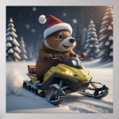 sneeuwscooter Poster (Voorkant)