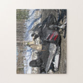 Sneeuwscooter Quebec Canada. Legpuzzel (Verticaal)