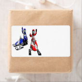 Sneeuwscooter Race Etiket (Insitu)