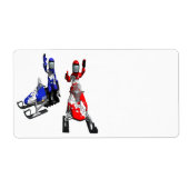 Sneeuwscooter Race Etiket (Voorkant)